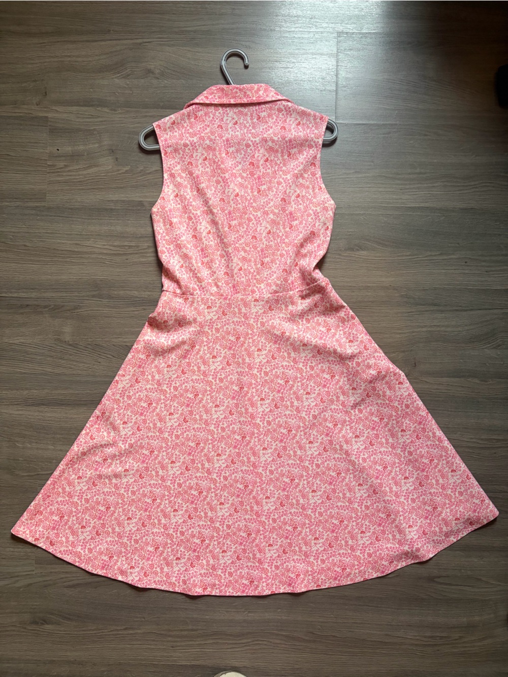 Vintage 1960s Pink Floral A-Line Dress Size M-L - Picture 9 of 9